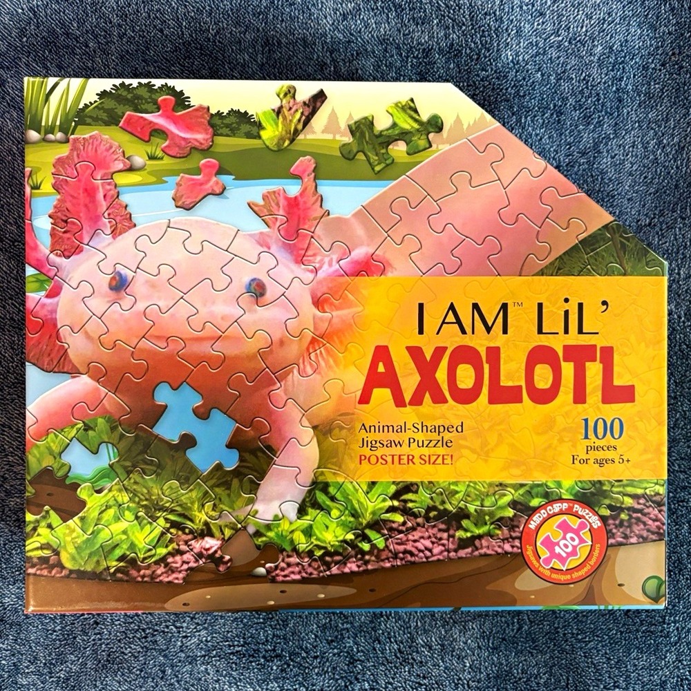 Madd Capp I Am Lil Axolotl Jumbo 100 Piece Jigsaw Puzzle Fun Educational Gift